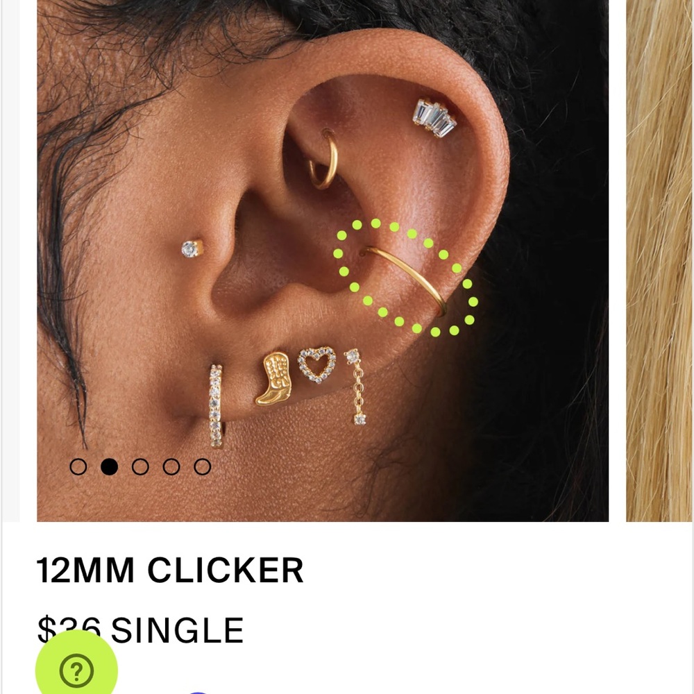 STUDS Gold 12mm Clicker Earring - Women Jewelry